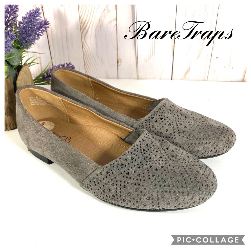 BareTraps Grey Laser Cut Evey Flats 6M